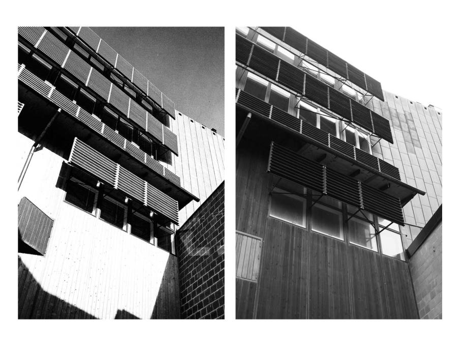 The building awash in late-modernist sunlight...and in a more overcast twenty-first century setting.&nbsp;(Photos: Sten Vilson, 1970 and Tove Freiij, 2015)